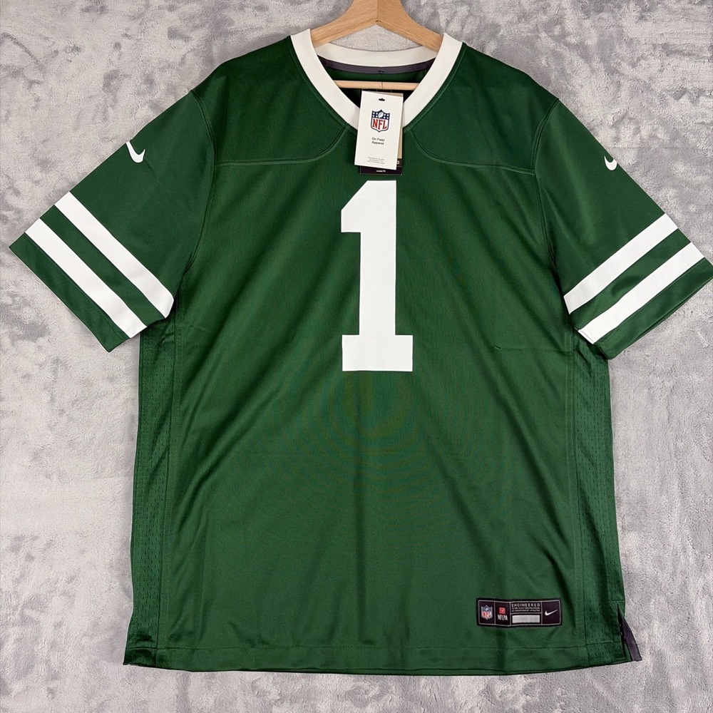 New York Jets Nike Engineered Ahmad Sauce Gardner #1 Green Game Jersey Large NWT